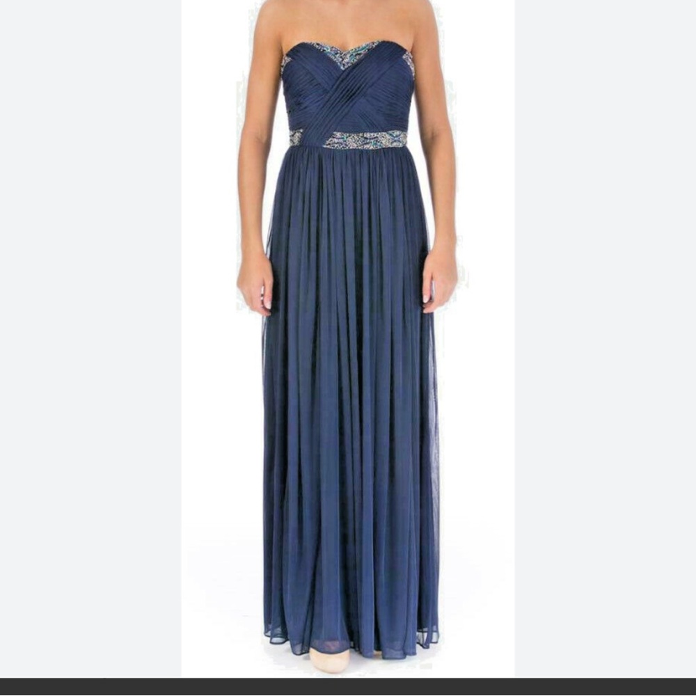 Elegant Navy Blue Maxi Dress